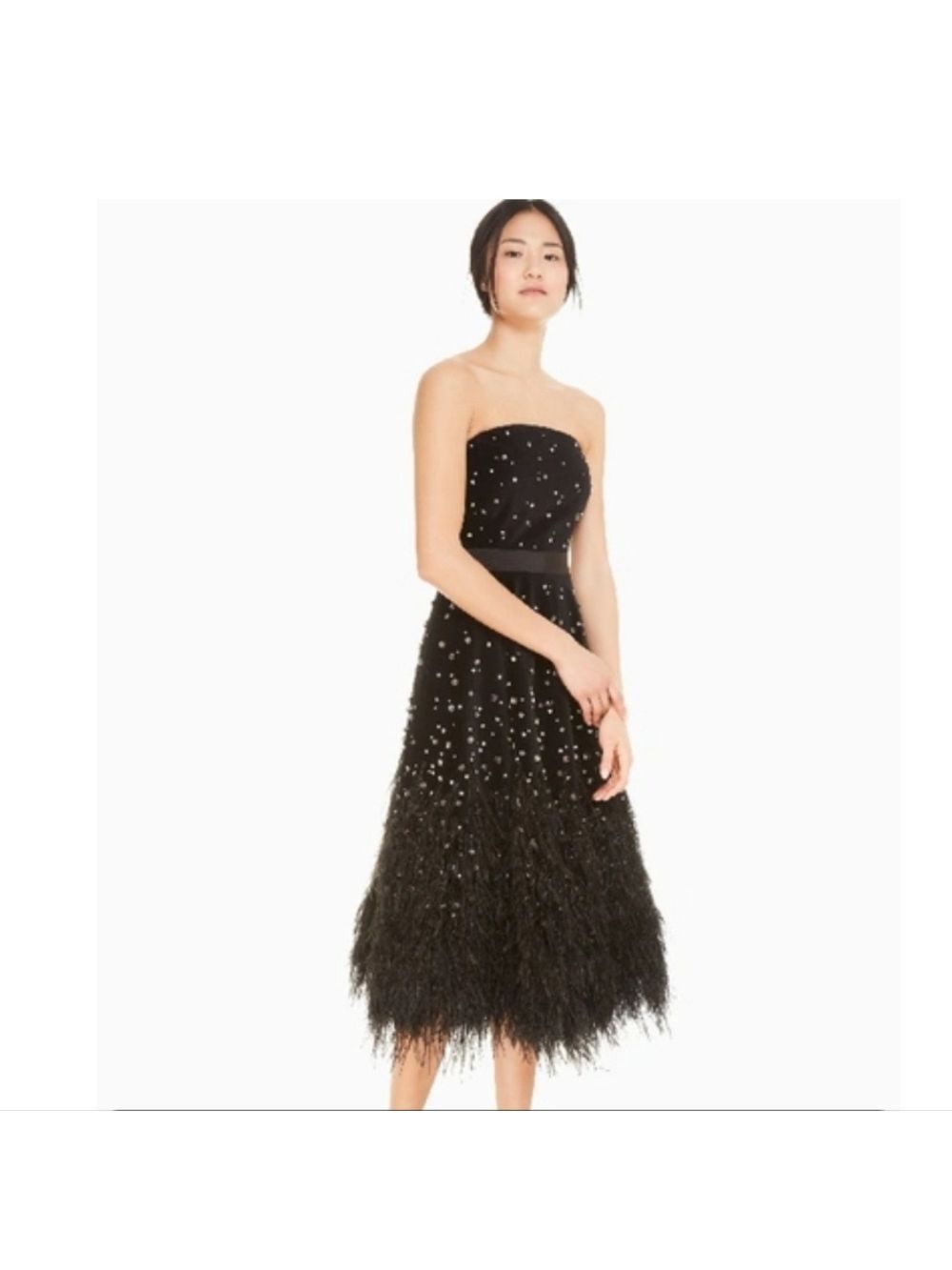 Kate Spade Black Strapless Gown Dress